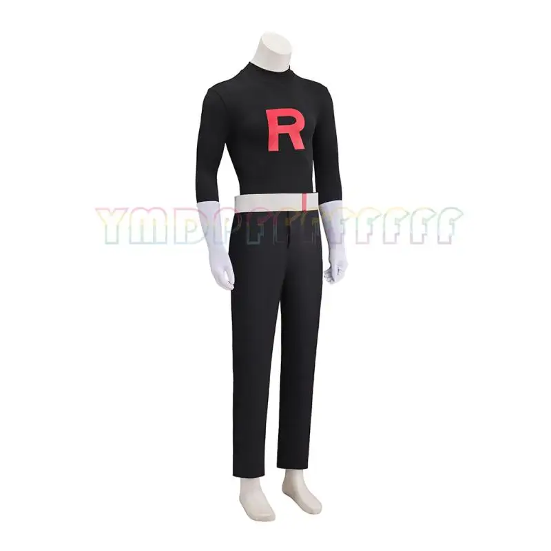 Novelty Anime Black Men's and Women's Team Rocket Grunt Cosplay Costumes Black Uniform Hats Halloween Party Costumes Easter Skir view 4