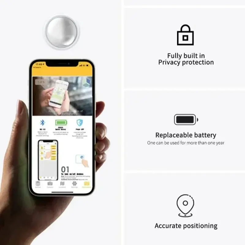 Xiaomi Mini 5.0 GPS Bluetooth Tracker Air Tag Anti-Lost Device Pet starsze dzieci Wallet Tracking IOS Android Smart Finder Locator