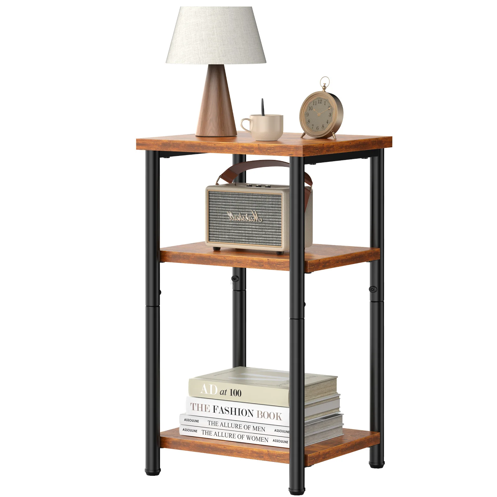 Muji inspired compact storage coffee table with three tiers