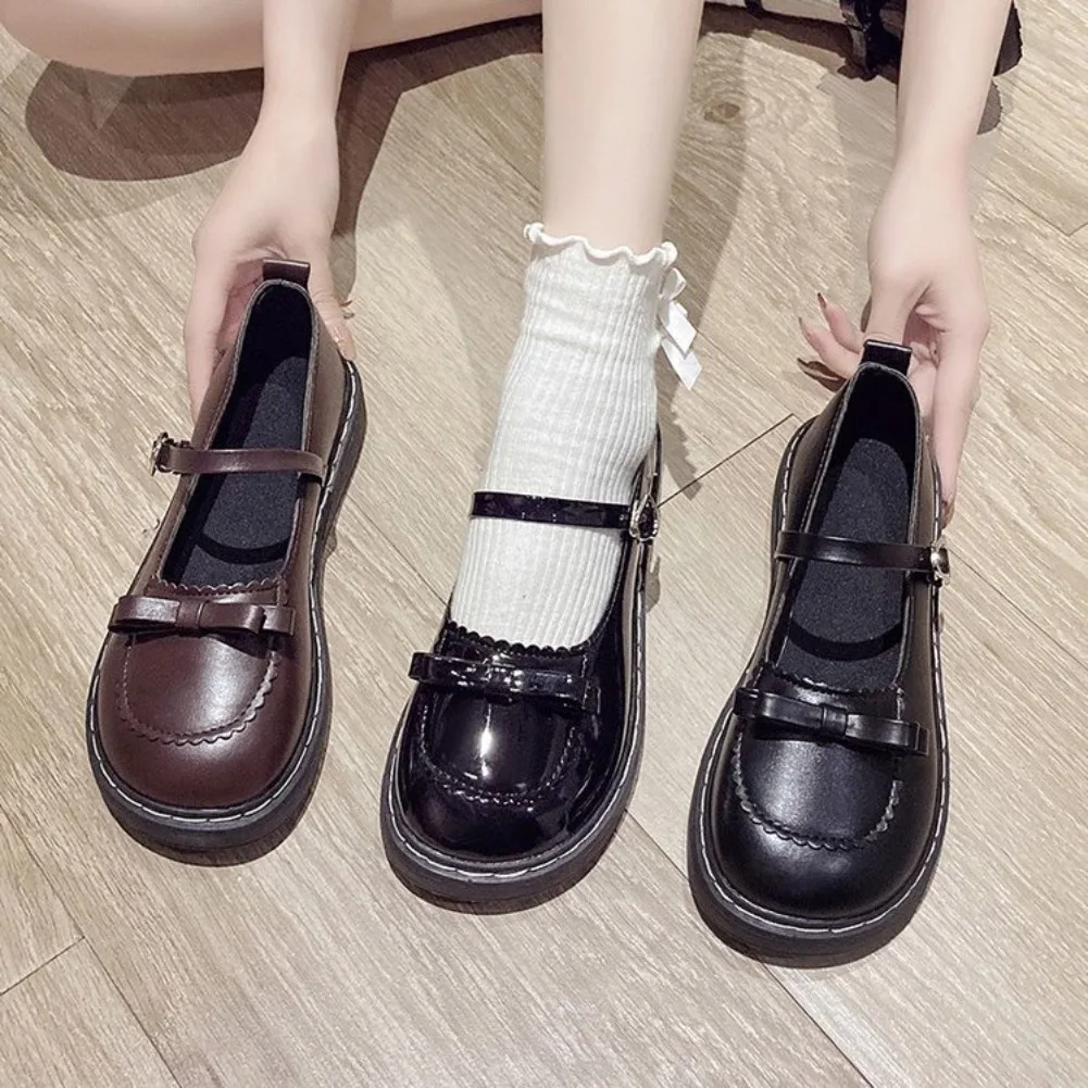 2026 Neue Frühlings-Lolita-Damen-Mary-Jane-Schuhe, schlichte, flache Schuhe mit runder Zehenpartie, Damen-Lederschuhe im schlichten Outdoor-College-Stil – Detail 30