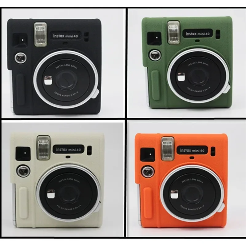 Mooie Siliconen Hoesje Voor Fujifilm Instax Mini 40 Instant Film Camera Body Bag Krasbestendige Anti-Slip Camera Beschermhoes Huid