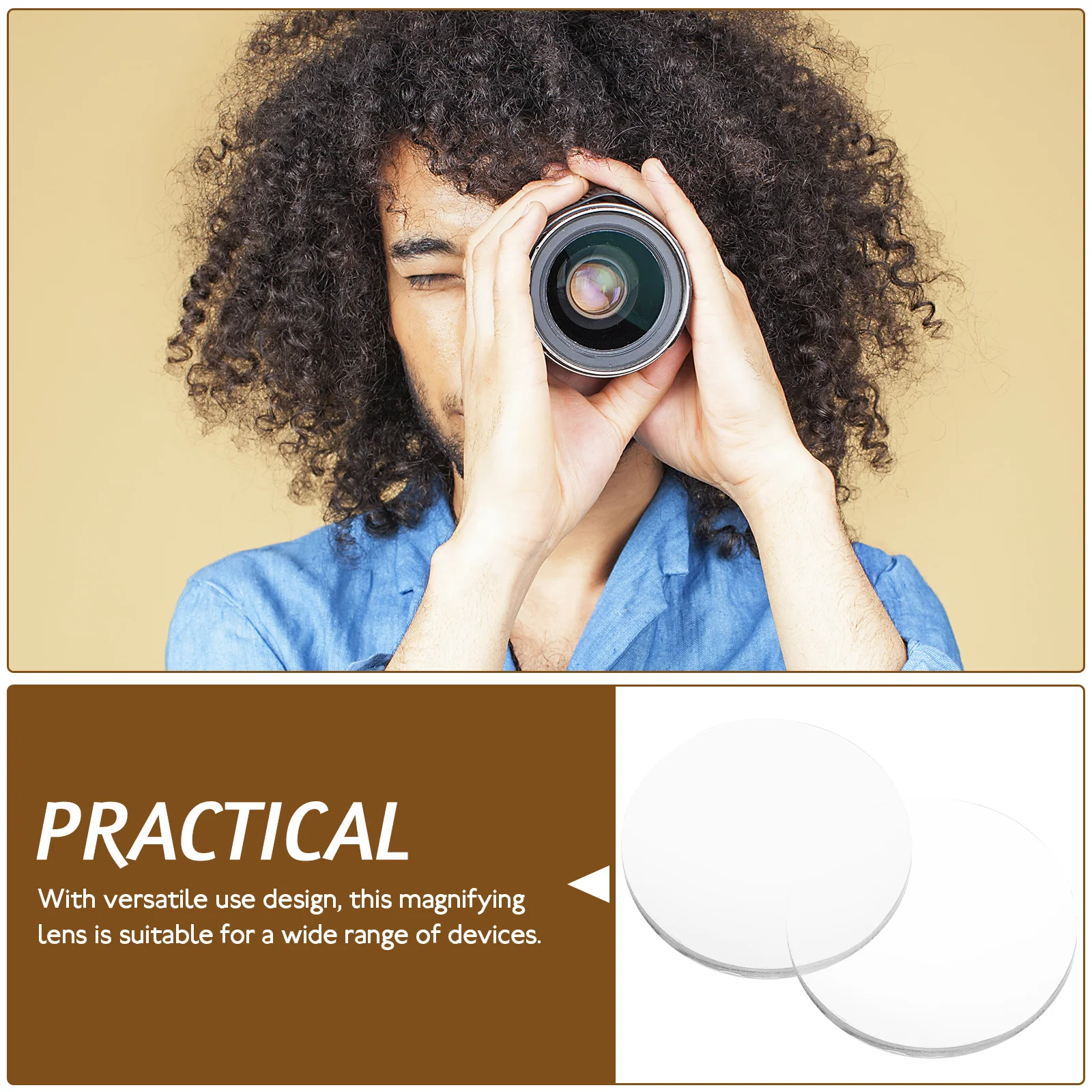 

20 Pcs Convex Lens Magnifying Acrylic φ21mm Portable Clear Round Travel Jewelry Loupe Safe Materials Easy Install