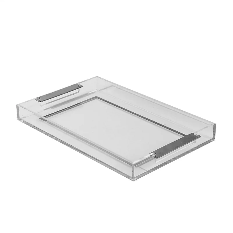 

Light luxury acrylic handle tray, living room dining room table top plate, model house sales office jewelry