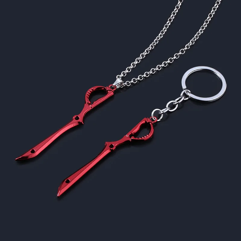 Anime KILL la KILL Key Chains Matoi Ryuko Mini Metal Red Scissor Blade Weapon Pendants Keyring Men Car jewelry Accessories Gift