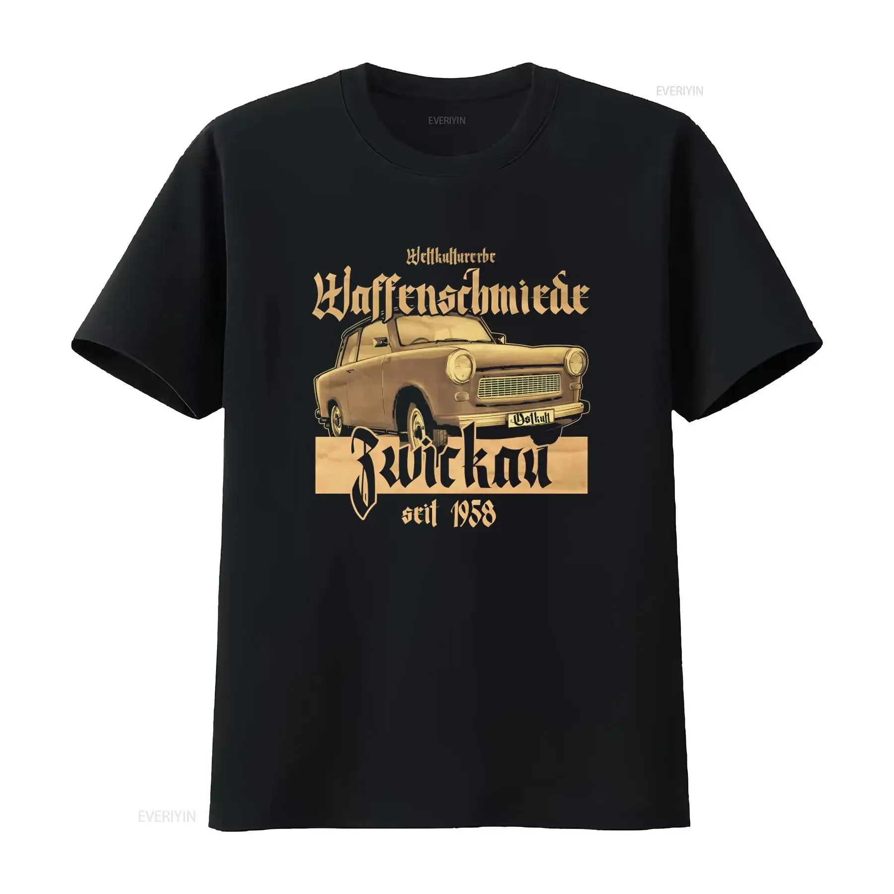 Vintage Retro Car Print T Shirt Gunsmith Zwickau Design Perfect for Enthusiasts High Quality Fabric Unique GDR Style vintage
