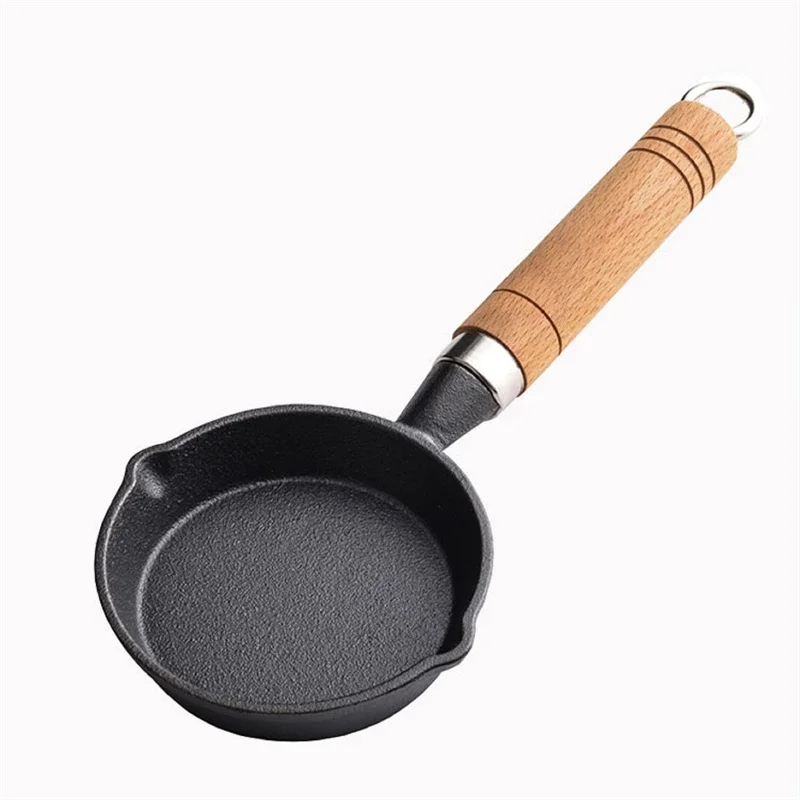 Non stick pot Breakfast pot 10cm small special oil pan for hot oil Cast iron Mini omelet Small frying pan Household pan pots