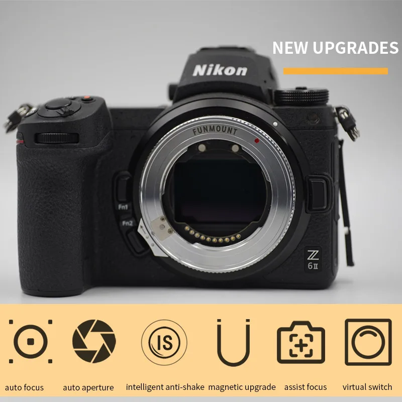 FUNMOUNT FM-ETZ AF Auto Focus Lens Adapter Ring for  FE Mount Lens to Nikon Z Camera ZFC Z50 Z5 Z6 Z7 Z6II Z7II Z9