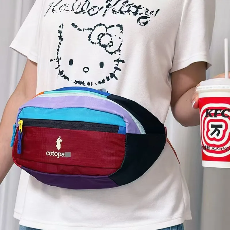 3L colorido elegante dopamina leve bolsa de cintura crossbody
