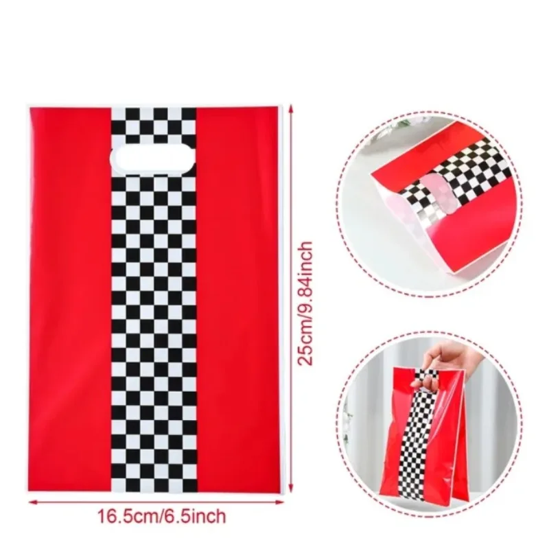 Plastic Portable Cartoon Christmas Gift Bag DIY Wedding Party Snack Favor Bags For Kids Birthday Gift Handle Packaging Pouches