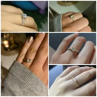Huitan Wedding Band Eternity Rings Women Brilliant Round Zirconia Luxury Engagement Rings Thin Elegant Female Jewelry Drop Ship - Image 6
