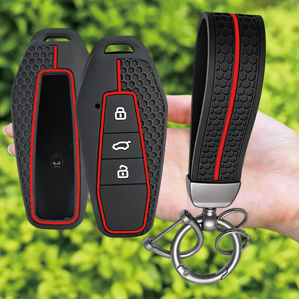 

Keychian For Chery ICAR03 Remote Key Cover Special Shuxiangjia EQ7 Silicone Car Remote Key Case Cap Cover Shell Fob Holder