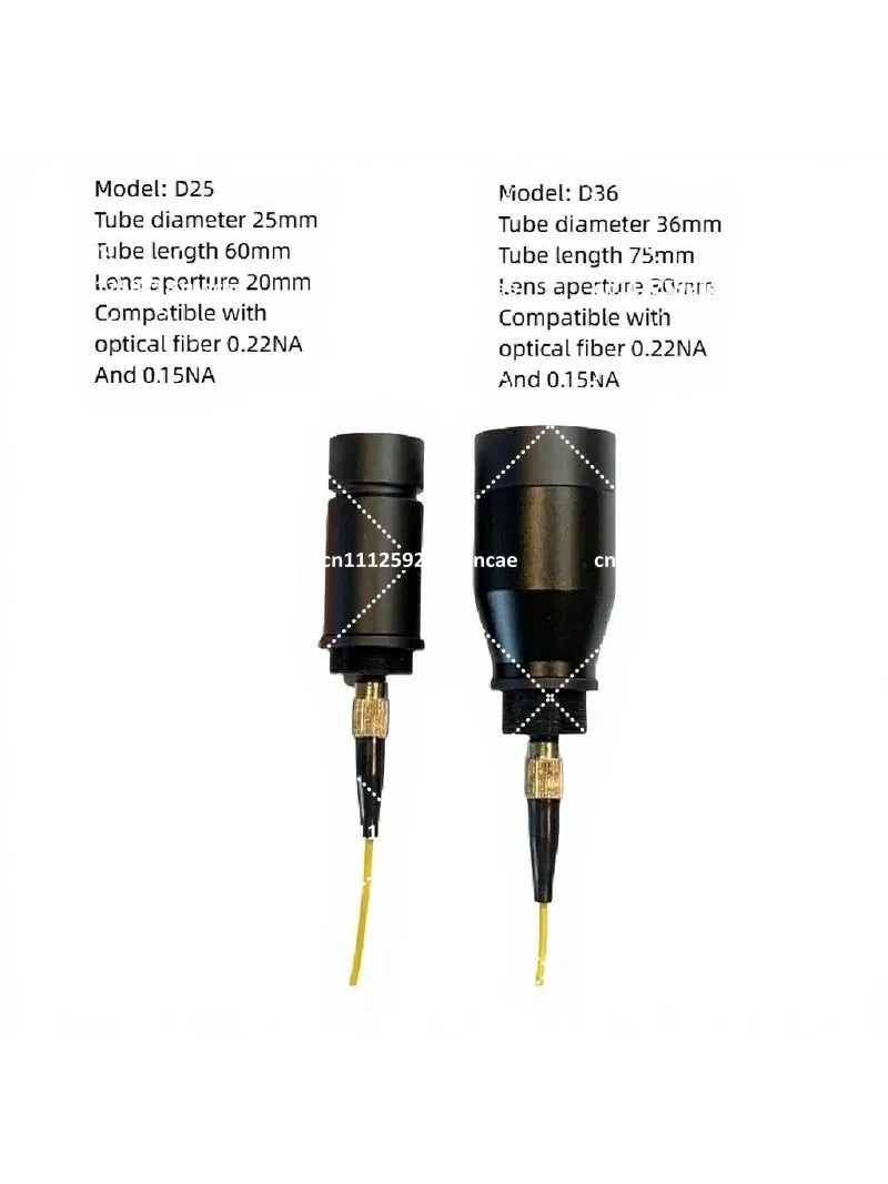 Adjustable Focal Length Fiber Optic Lens, FC/SMA905/D80, 350-2500nm Broadband UV VIS IR