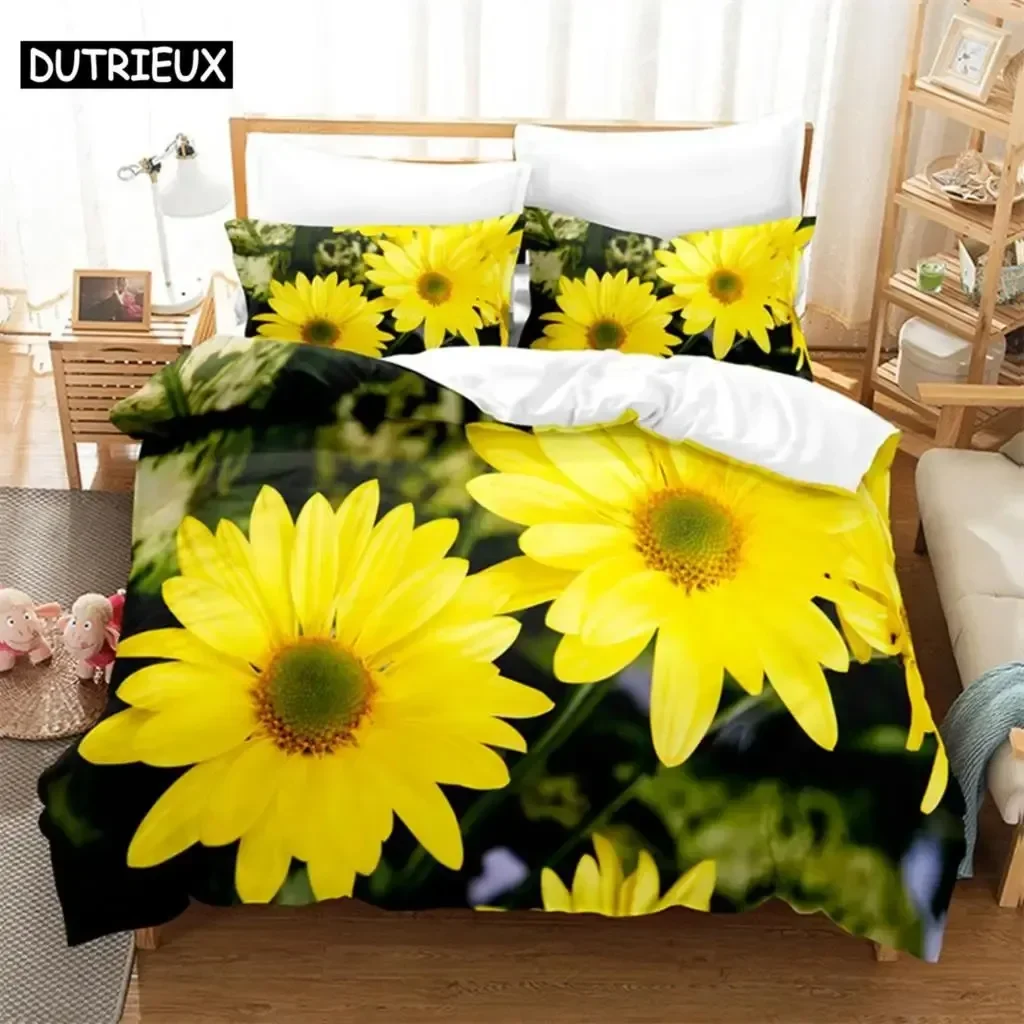 

Sunflower Queen Bedding Set Maple Leaf Duvet Cover Set Bedding Digital Printing Bed Linen King Size Duvet Cover Set Bedding