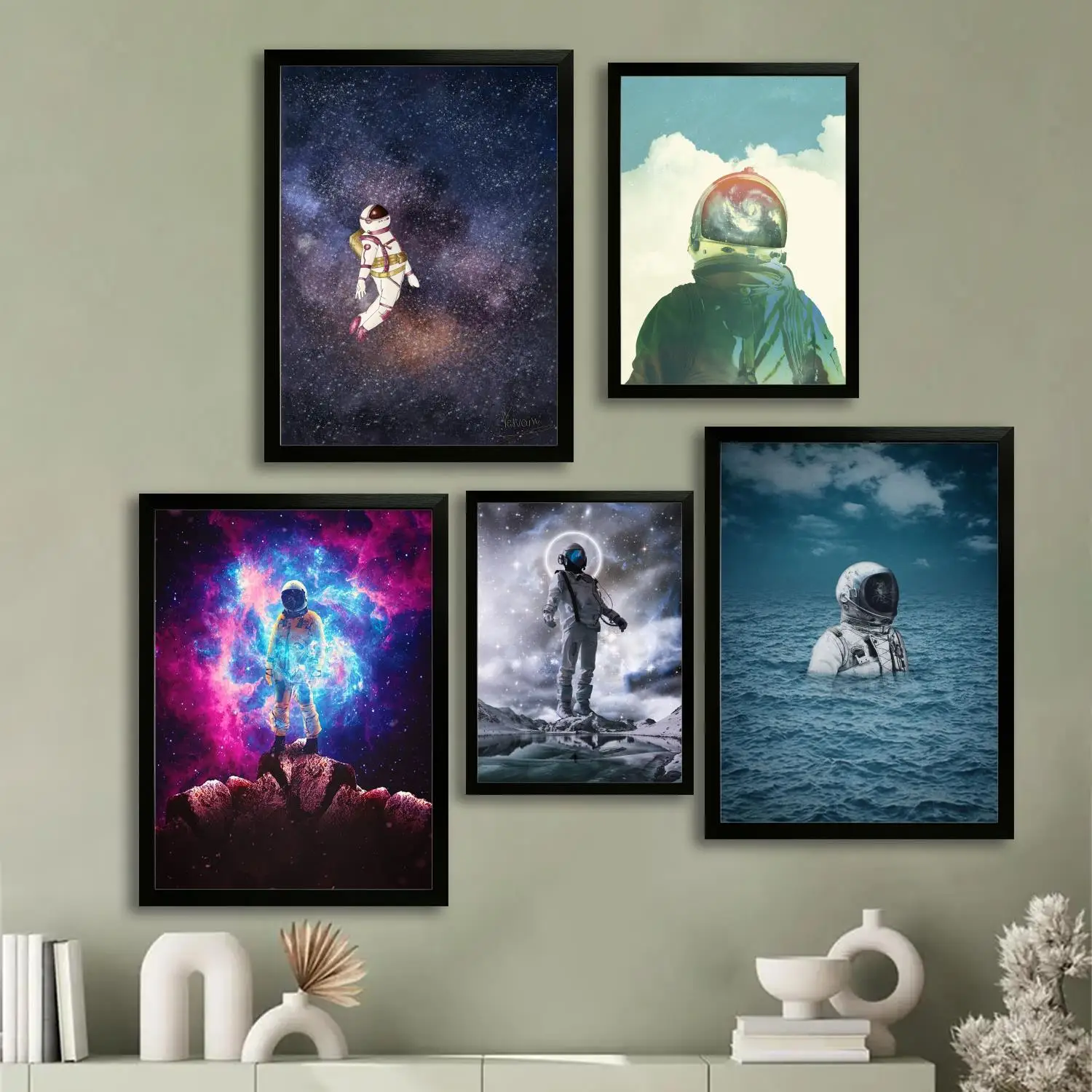 astronaut Canvas Art Poster and Wall Art, Picture Print, Modern Family Bedroom Decor, Posters,Decorative painting