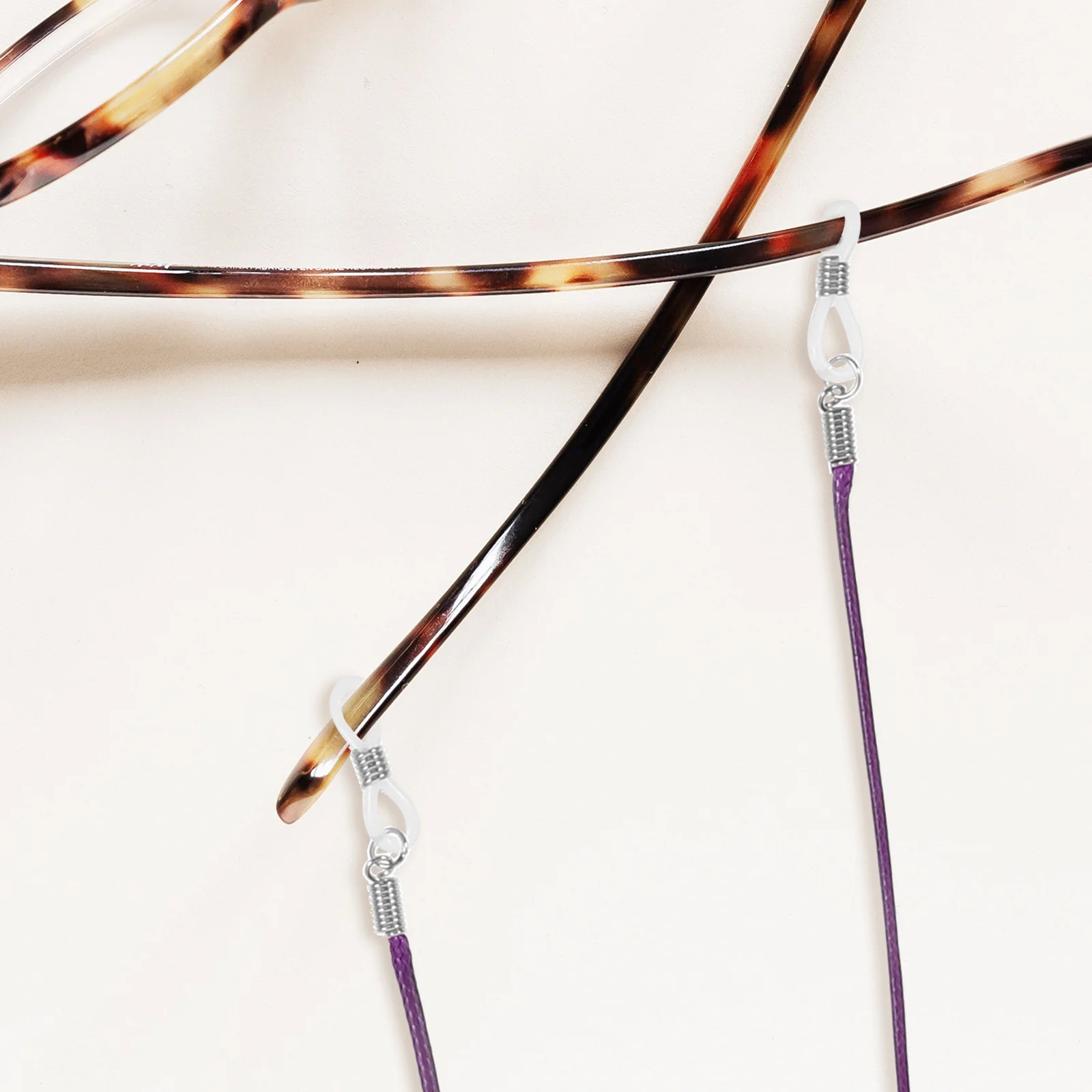 

Delicate Eyeglass Sunglasses Cord Neck Strap Holder Replacement Adjustable Silicone Ends Metal Coils Fashion Decoration Simple