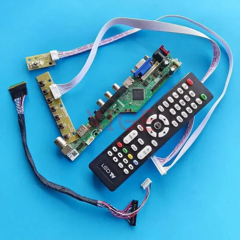

Controller Driver Board For B140XW01 V0/V8/VB B140XW04 V0 DIY Kit TV Analog 1366x768 LVDS 40Pin Laptop Panel 14" USB+AV+VGA+HDMI