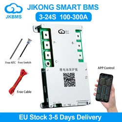 Smart JIKONG BMS Active Balance BMS 3S 4S 5S 6S 7S 8S 12V 24V 300A BMS for Li-ion Lifepo4 Lto Battery Balance Board Bluetooth BT