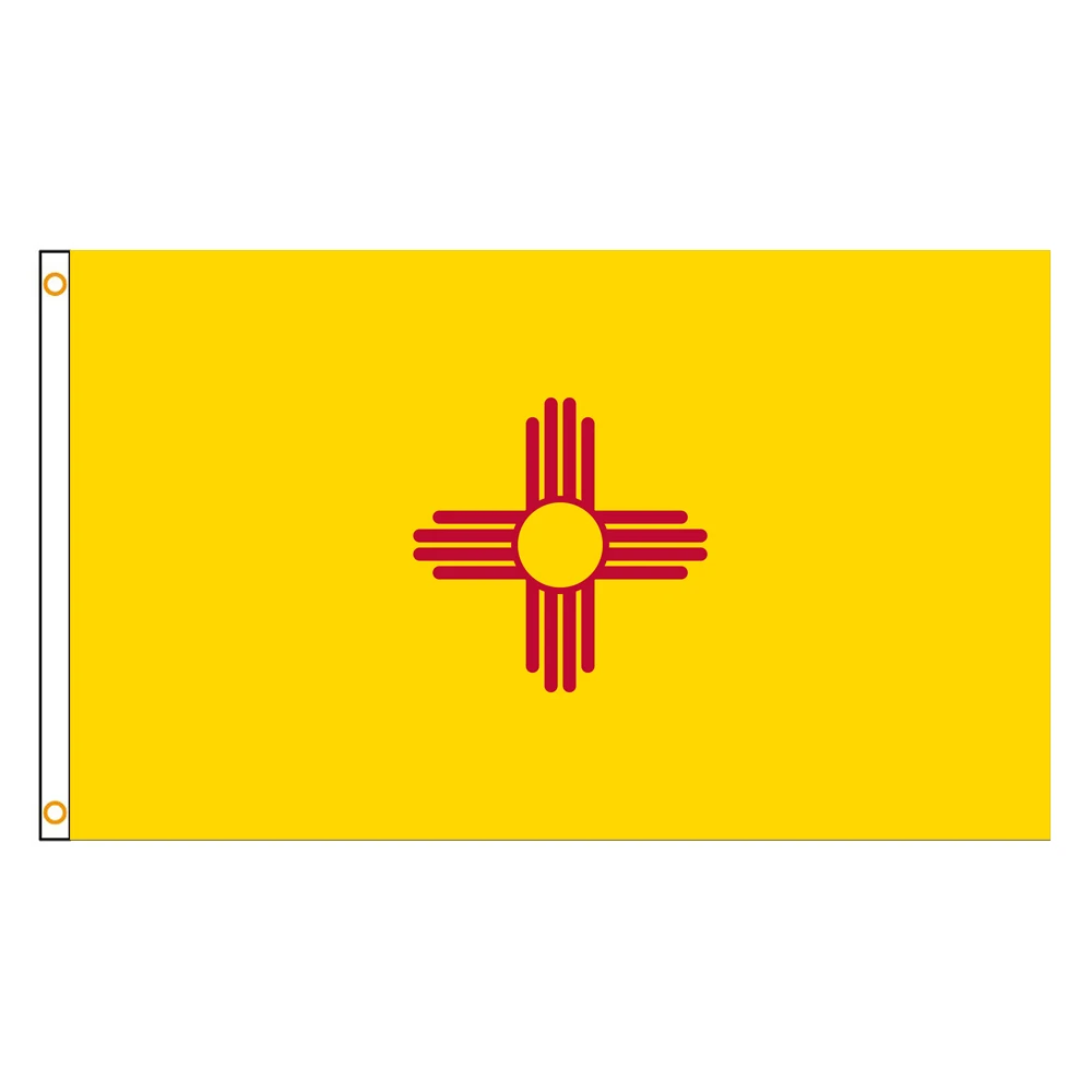 3x5 Ft New Mexico Flag Vivid Color and Fade proof a state of the United States Flags Polyester with Brass Grommets 3 X 5 Ft
