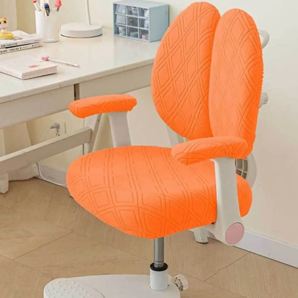 Waterproof Rotating Chair Cover Stretch Anti-dirty Elastic Seat Protector Thickened Polyester Children's Chair Cover