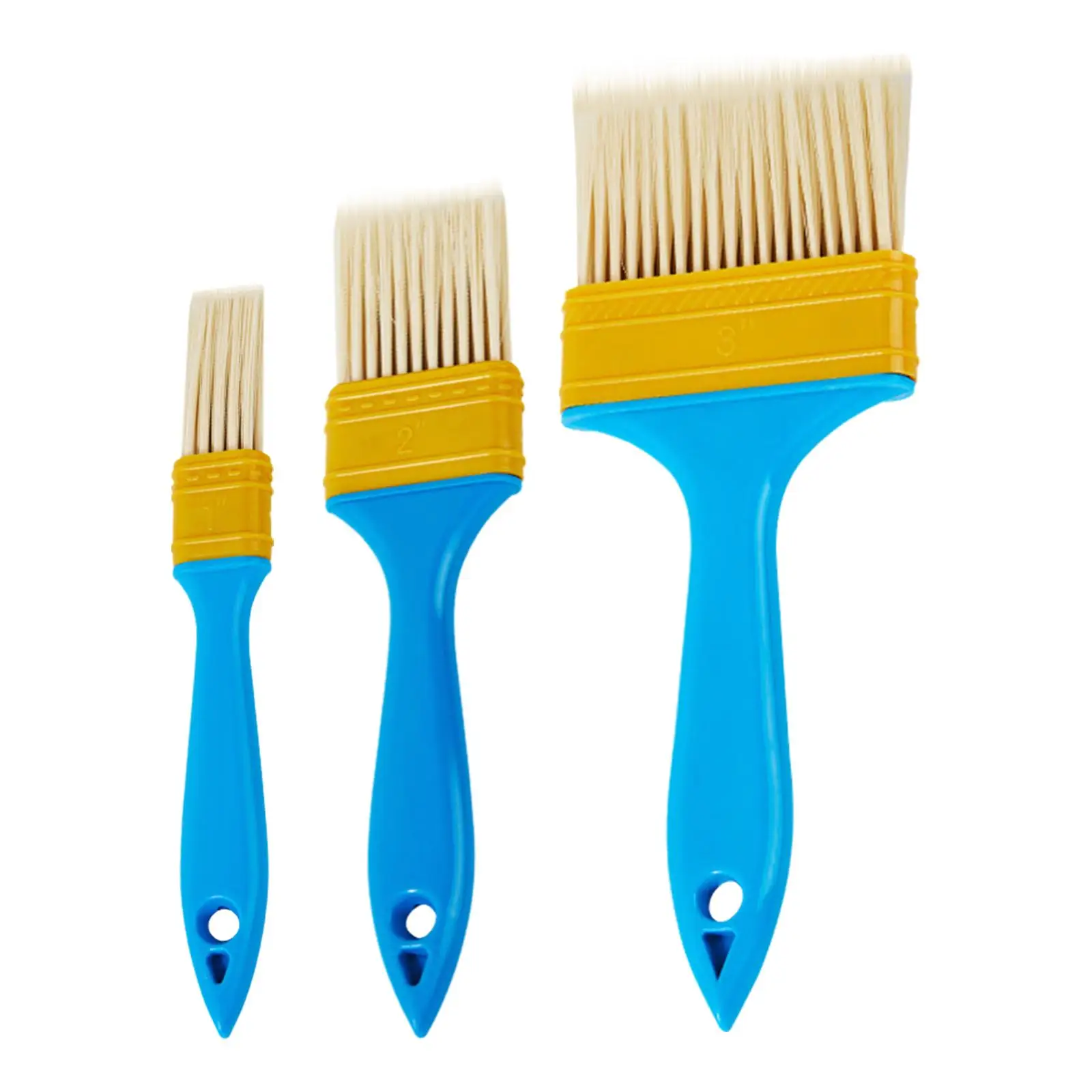 3Pcs Paint Brushes Versatile Nylon Hair Paintbrush for Oil Paint Glues