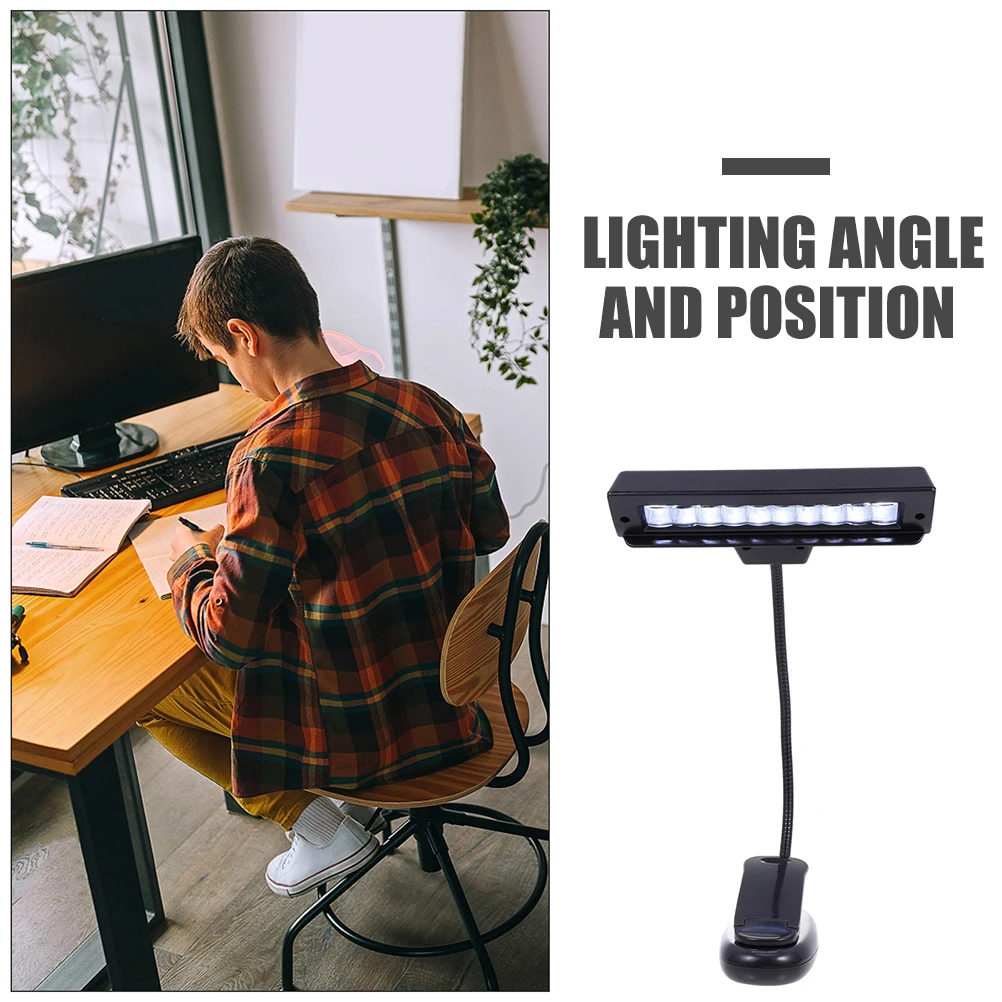 

Adjustable Led Music Stand Light Touch Control Dimmable Clip On Reading Lamp For Piano Bedside Desk Rechargeable Usb Eye