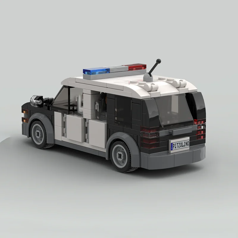 نموذج سيارات المدينة Moc اللبنات سيارة شرطة الضواحي نموذج التكنولوجيا الطوب لتقوم بها بنفسك تجميع عطلة البناء لعبة الهدايا