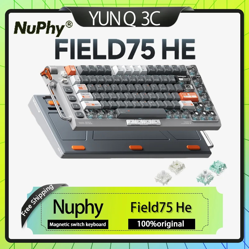 Nuphy Field75 He Magnetic Axis Switch Keyboard 83 Key Rgb Custom Keycap Volume Adjustment Valorant Esports Gaming Keyboard