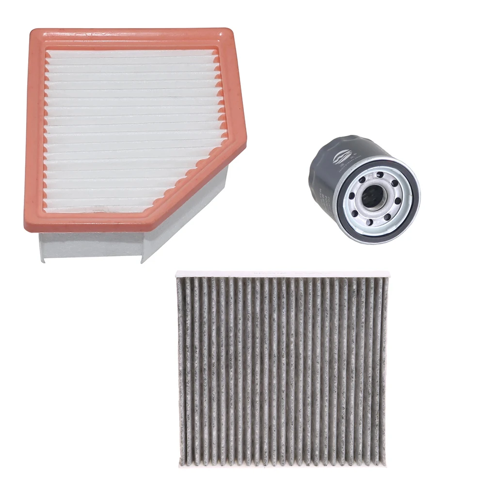 3Pcs Oil Cabin Air Filters Kit For NISSAN X-TRAIL T33 1.5T 2021- 16546-6RA0A 27274-4M400 15208-65F00 15208-ED50A Car Accessories