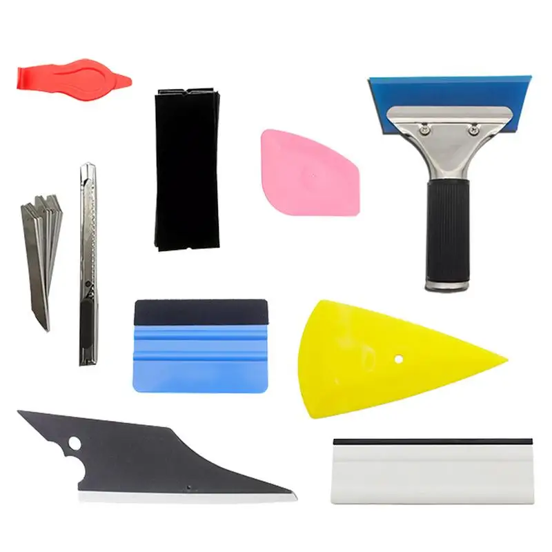 

Car Window Tint Tools Kit Car Package Tinting Tool With Felt Tint Squeegees & Scrapers Installing Tool Including Window Squeegee