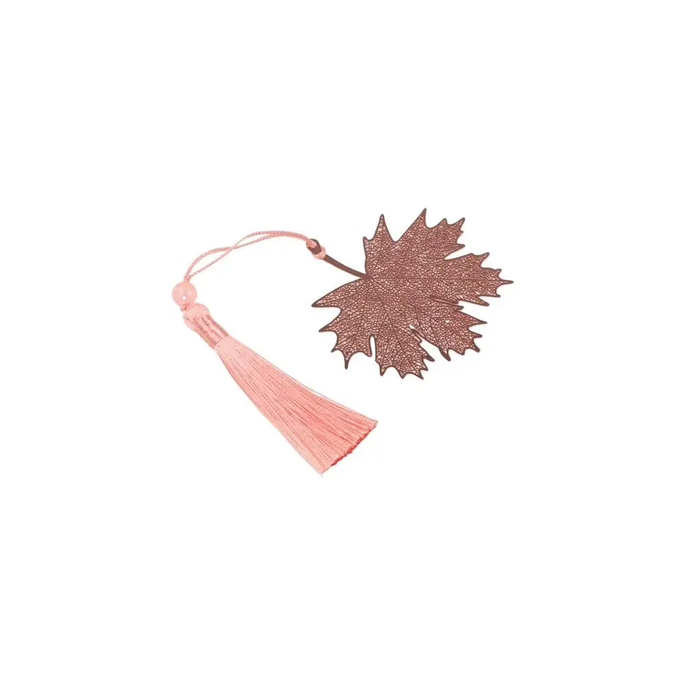 Lovers Student Stationery Apricot Leaf Metal Reading Bookmark Book Paginator Hollowed Leaf Flower Bookmark Book Page Marker