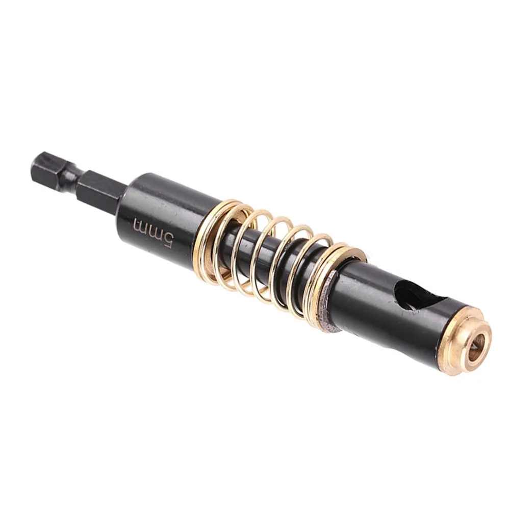Spring-Loaded Guide Self Centering Drill Bit HSS Brass Material 1/4 Inch Shank Hinge Drill Bit Black Color Hex Shank