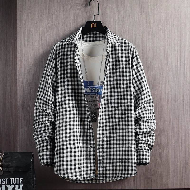 

Men's Plaid irt Long Sve Casual Spring Faion Stand Fit Button up No Iron Treaent Polyester Cotton Blend Base Laye...