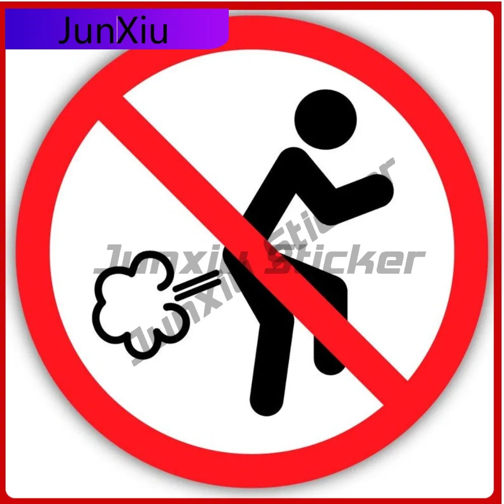 

No Farting Round Vinyl Sticker Cut To Shape Waterproof Decals Styling Funny Adult Joke Humor Decal Custom Printed Decals For Suv