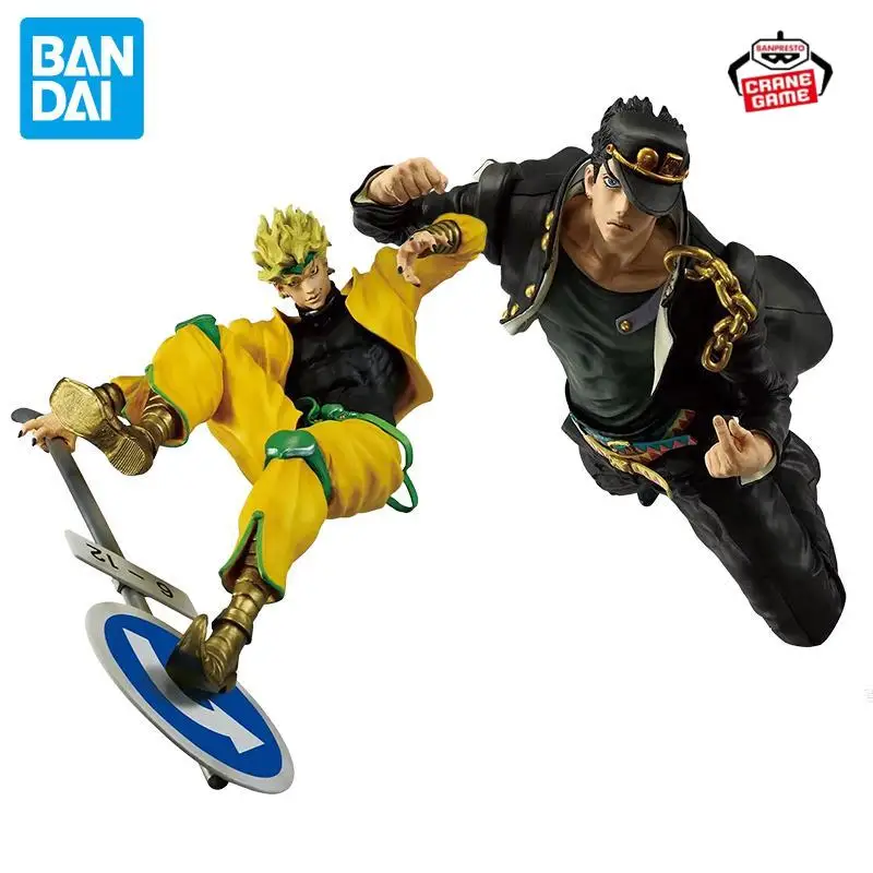 

Original BANDAI BANPRESTO JoJo's Bizarre Adventure Kujo Jotaro Dio Brando Anime Figurine Genuine Figure Collections Model Gift