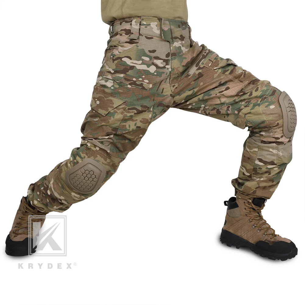 KRYDEX Knee pads Elbow pads Detachable Combat Uniform Tactical Gear Hunting Paintball Game Pads