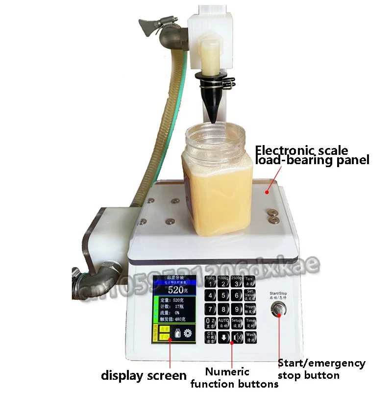 110V-220V CNC Commercial Honey Filling Machine Quantitative Weighing Viscous Honey Filler Food Anti Drip and Leakage