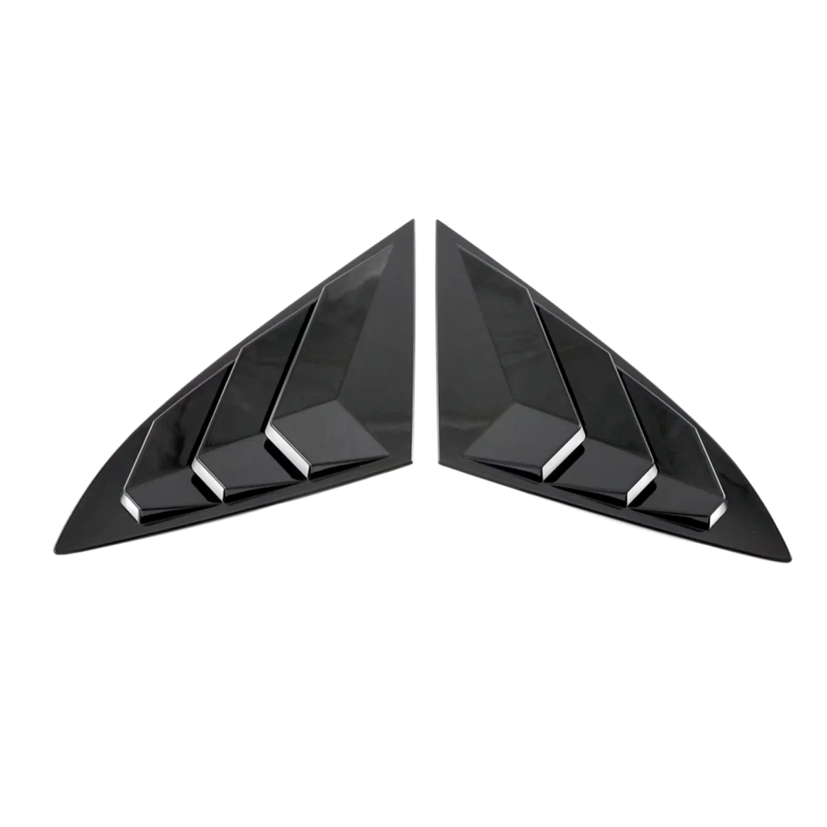 

For Changan UNIV UNI-V 2023 2024 Car Rear Spoiler Wing Side Window Triangle Trim Cover Trim Accessories - ABS Black