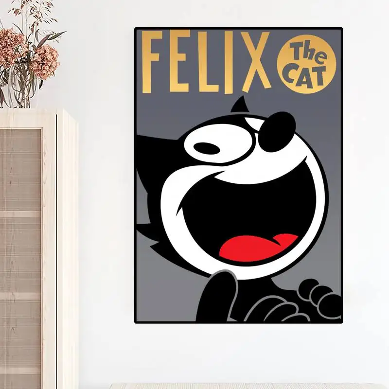 Cartoon F-Felix the Cat POSTER Prints Wall Painting Bedroom Living Room Wall Sticker Small