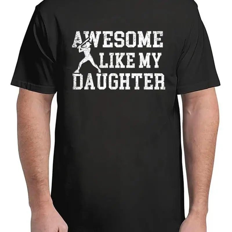 

My Daughter Fastpitch Softball Hitter Dad Mom T Shirt Grunge Feel S 4Xl
