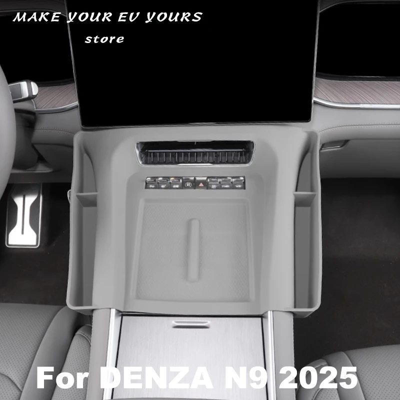 

Для DENZA N9 2025 Нескользящий коврик с центральным управлением, беспроводная зарядная панель, аксессуары для салона автомобиля, силиконовая защитная накладка