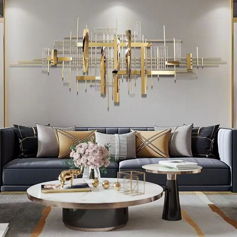 145 * 68Cm S Wholesale Delivery Products 2025 Creative Metal Living Room Pendant Art Wall Hanging House Room Wall Decoration