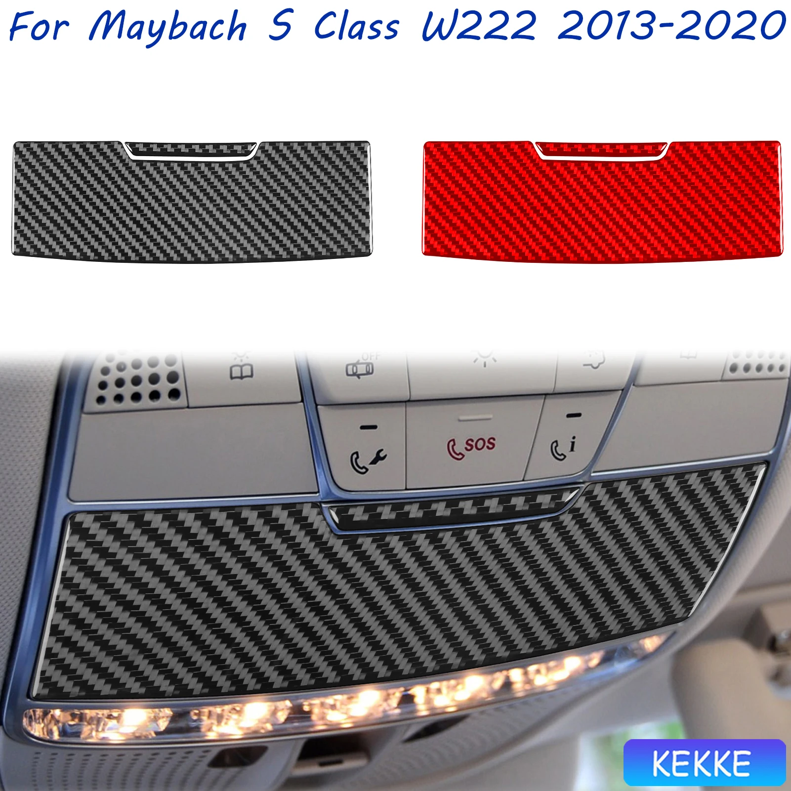 

For Mercedes Benz Maybach S Class W222 2013-2020 Auto Glasses Case Panel Carbon Fiber Decorative Car Accessory Sticker