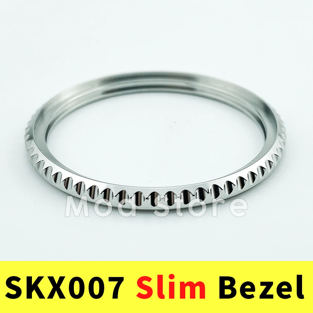 SKX007 SRPD Slim Bezel 316L Stainless Steel Watch Mods for SKX Polish 120 Clicks Slim Thin Bezels SUB