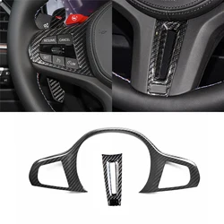 Carbon Fiber Steering Wheel Cover Trim Decor For BMW 1 2 3 4 5 Series G30 G32 G42 G14 G01 G02 G05 G06 G07 G20 G22 G26 G29 G80