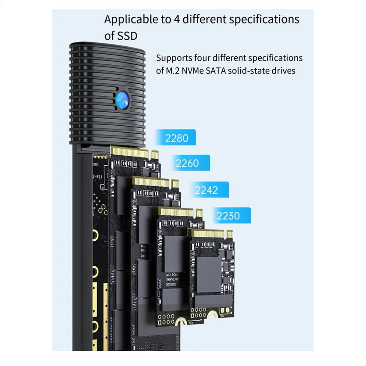 m2-nvme-ngff-ssd-エンクロージャ-10gbps-pcie-m2-nvme-ssd-ケース-ポータブル-usb-c-32gen2-ツール不要-外付けアダプター-放熱