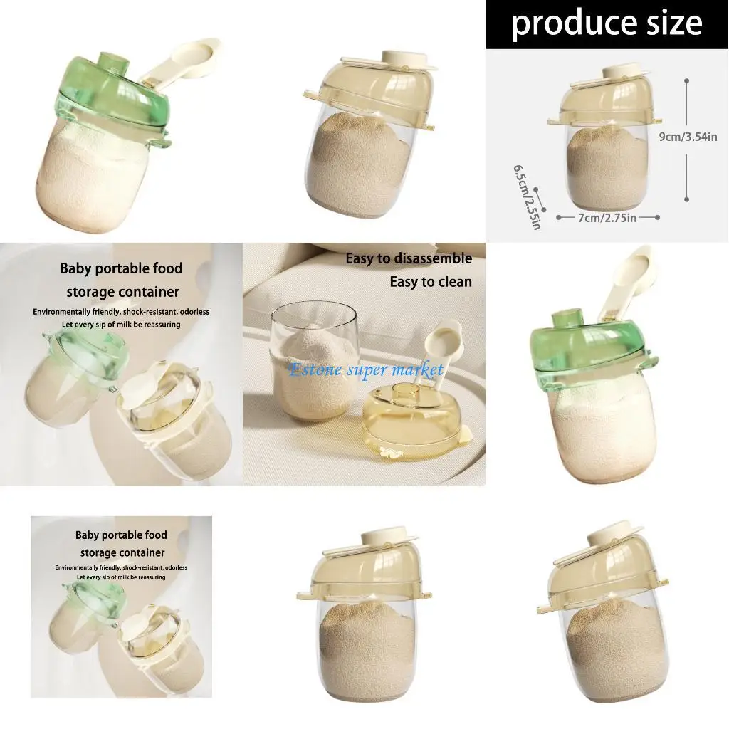 

090B Formula Dispenser Baby Milk Powder Container Formula Storage Box Organiser Case 80ML For Outdoor and Travel