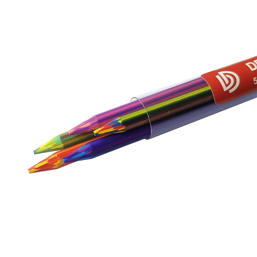

Набор из 5 автоматических карандашей-грифелей «Радуга» для граффити, смешанные цвета, градиент, для рисования, многоцветные грифели