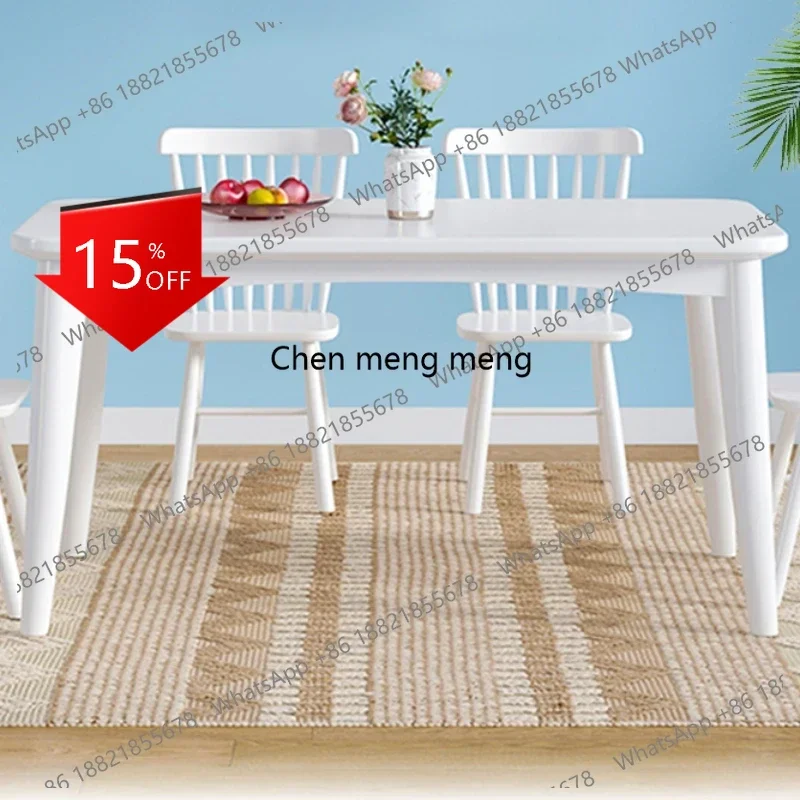 

Прямоугольный обеденный стол D80 для гостиной и столовой, в скандинавском минималистичном стиле, для салона, кухни, кофейный, мобильный, складной, декоративный