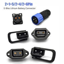 2+4/2+6 Charging Plug Socket Male Female 2+1+5 E-Bike Lithium Battery Connector Electric Vehicle Charging Port Cord Adapter