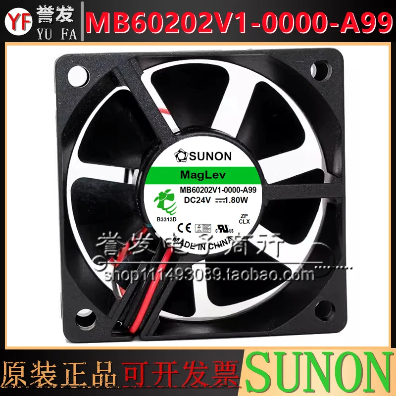 NEW ORIGINAL MB60202V1-0000-A99 24V 1.80W 6020 60x60x20mm COOLING FAN RADIATOR